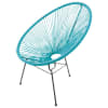 Fauteuil de jardin rond bleu turquoise